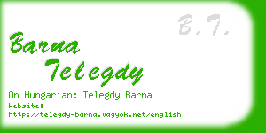 barna telegdy business card